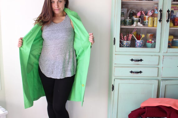 Vintage Lime Green Cotton Blazer: Mod Style Jacke… - image 4