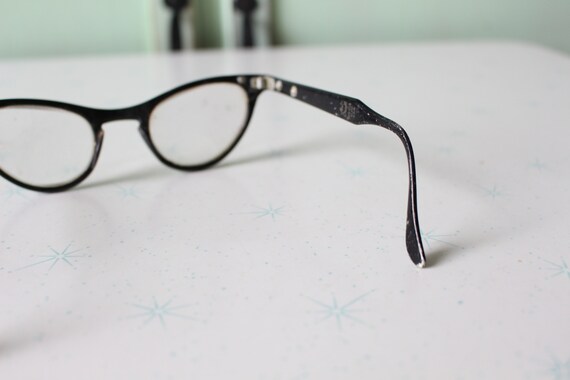 Vintage Rhinestone Cat Eye Glasses: 1950s-60s Eye… - image 8