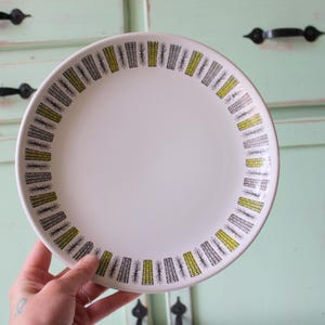 Vintage Atomic Dinner Plate: Retro MCM Serving Dish, 1970s Kitchen