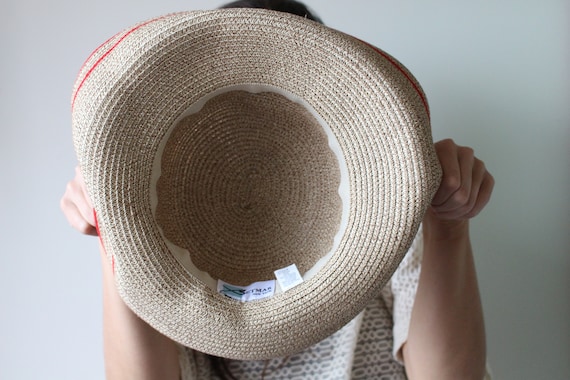 Vintage CITY GIRL Hat...straw hat. church. design… - image 7