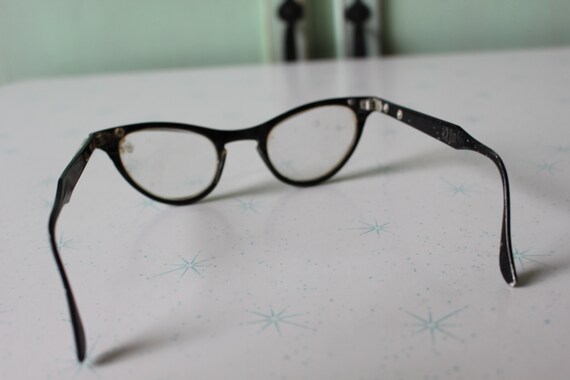 Vintage Rhinestone Cat Eye Glasses: 1950s-60s Eye… - image 7