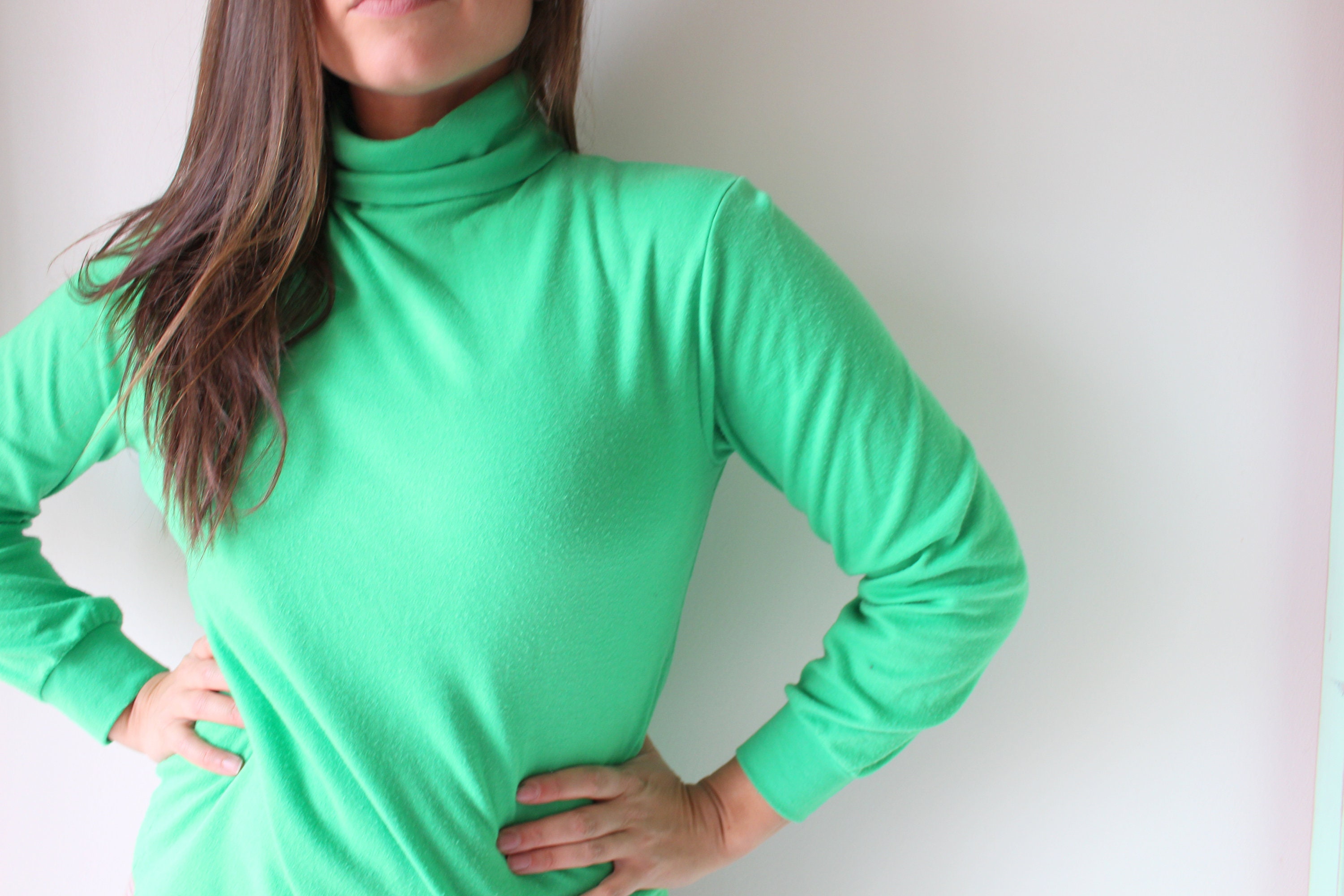 Lime Green Turtleneck - Etsy Lime Green Turtleneck - Etsy