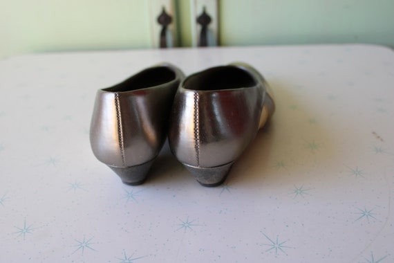 1980s Gold Silver Glam Rocker Fancy Heels.size 6 … - image 4