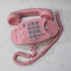 1980s Pink Retro Telephone: Vintage Kitsch Decor