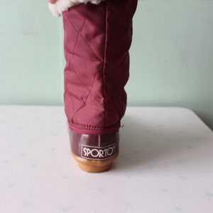1980s HIPSTER Winter Calf Boots....size 8. outdoors. boots. shoes. hipster. snow boots. duck boots. killer. rad 80s. rad. worker. red boots image 3