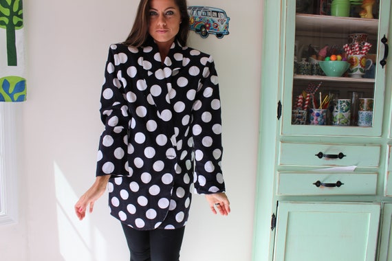 1980s POLKA DOTS Jacket...size small. sports jack… - image 3