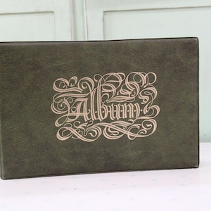 1970s Atomic Groovy Green Retro Picture Album Book......novelty. groovy. gift. picture frame. vinyl. 70s gifts. photo album. picture book
