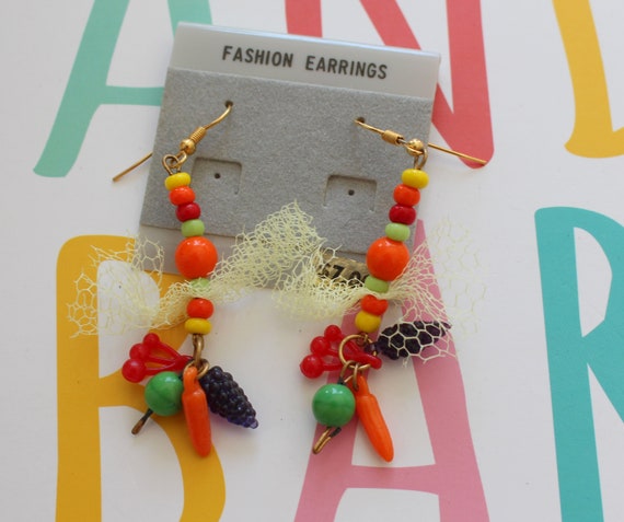 Vintage shop fruit earrings