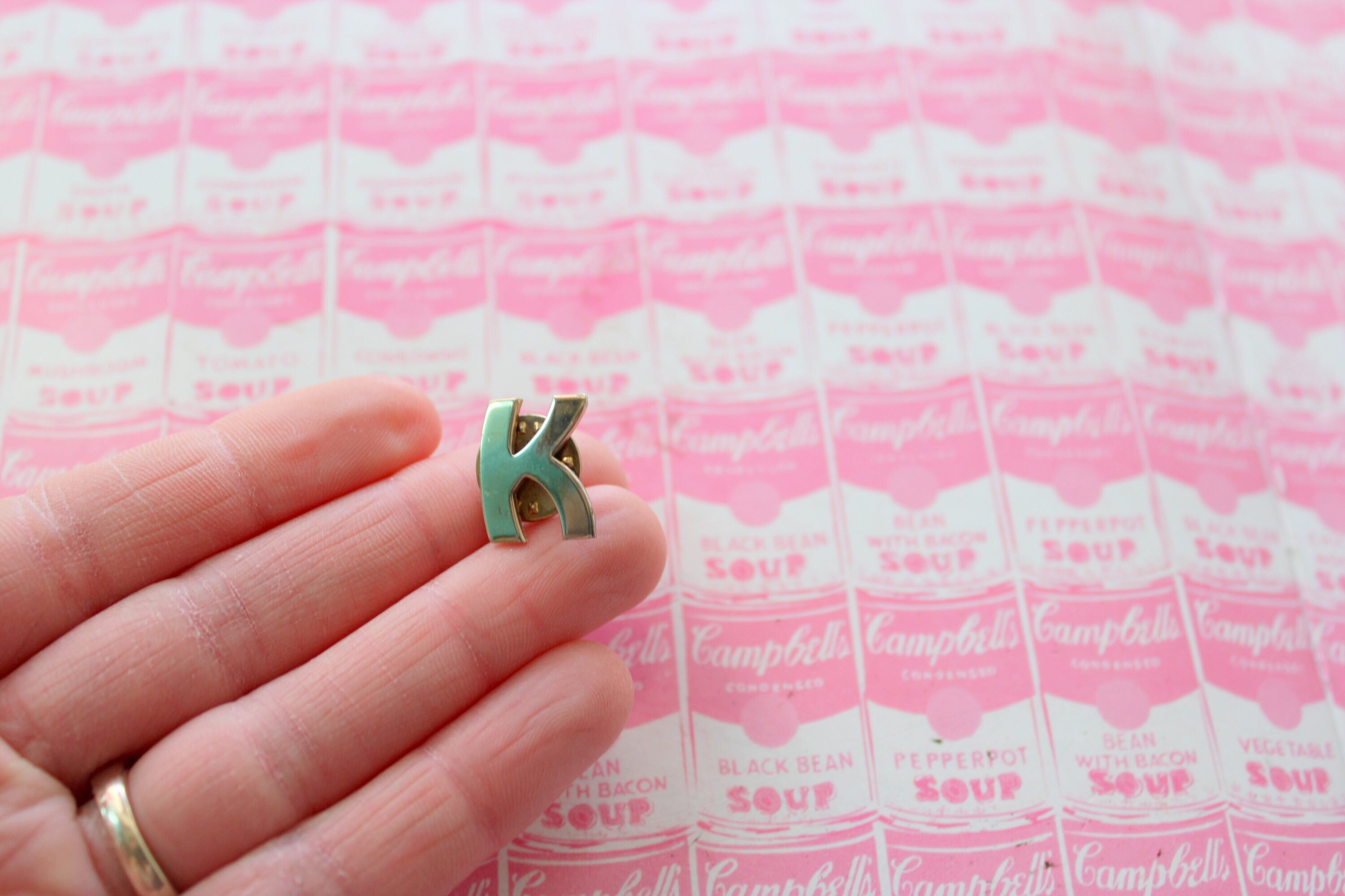 1980s Vintage Silver Letter K Brooch: Retro Costume Jewelry - Etsy