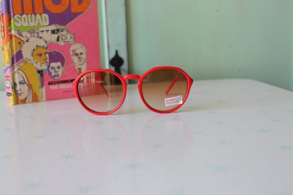 1980s RADICAL RED UV Sunglasses....retro. shades.… - image 2