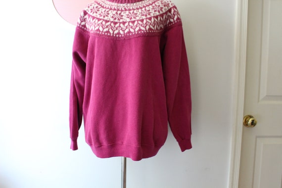 1980s Fushia Pink Winter Sweater....unisex. color… - image 2