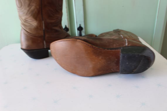 Vintage Cowboy Boots....texas. cowboy. brown. cou… - image 4