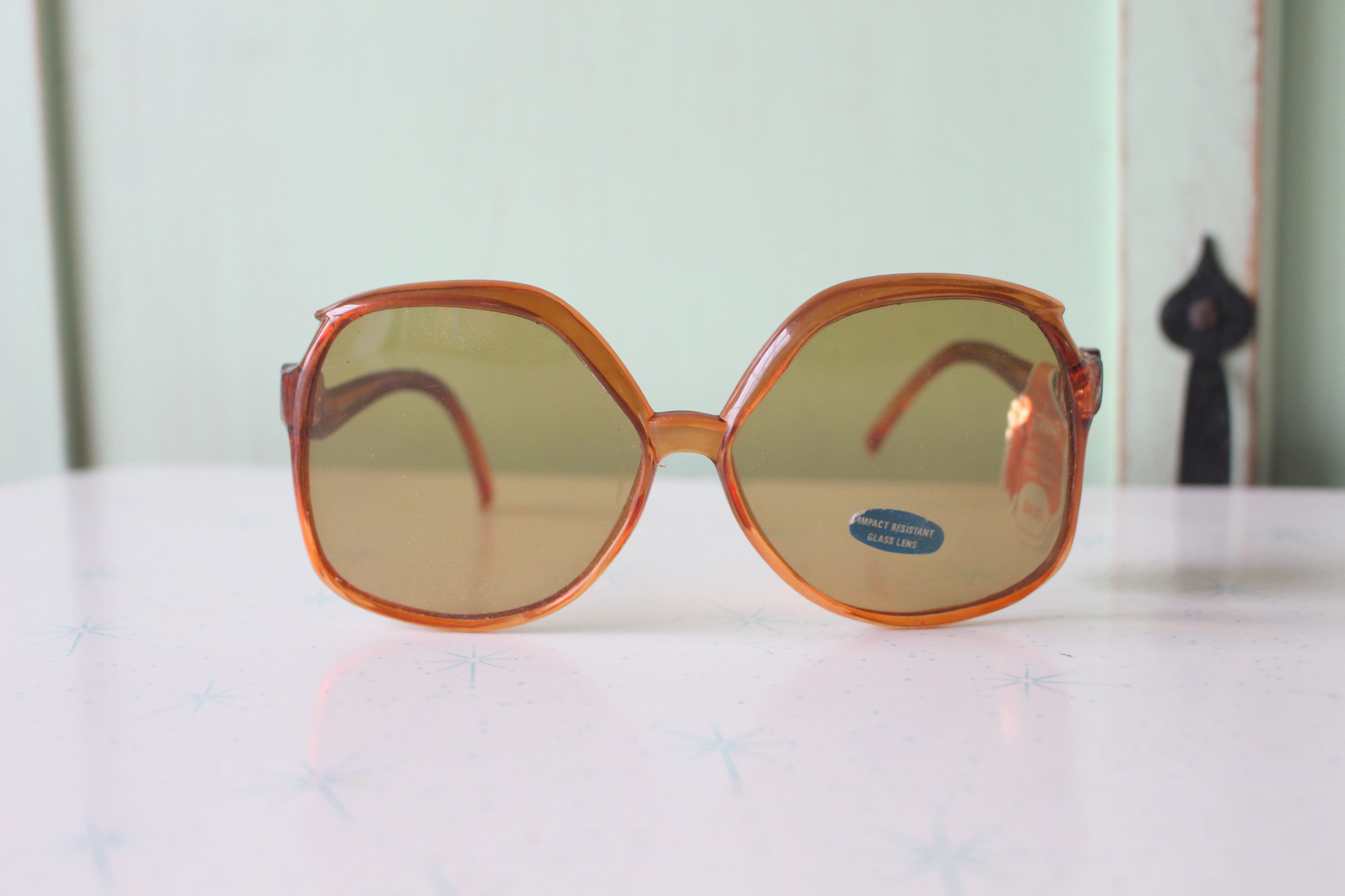 1970s MOD Sunglasses: Rare Deadstock Brown Tinted Lens