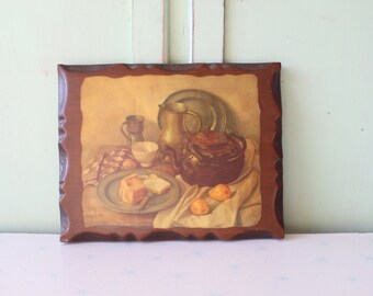 1970s Kitsch Kitchen Still Life Wall Art Decor