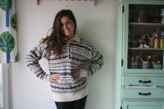 1990s Vintage Holiday Sweater...size small..color… - image 2