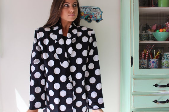 1980s POLKA DOTS Jacket...size small. sports jack… - image 6