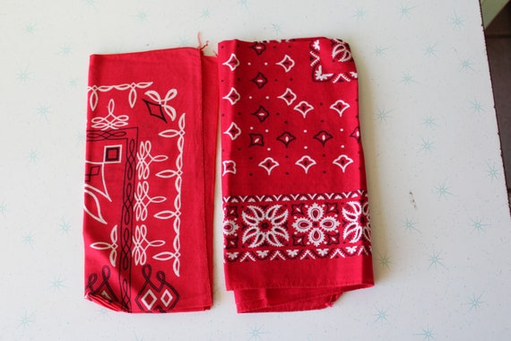 Vintage LOT Scarf Bandana Made in USA.......set o… - image 4