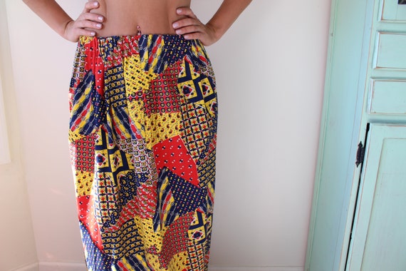 Vintage PATCHWORK Hippie Skirt....size medium lar… - image 6
