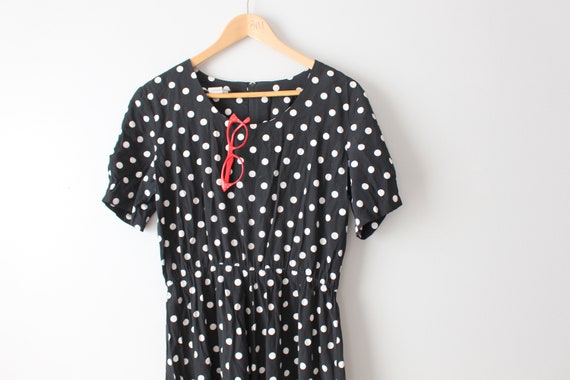 1980s POLKA DOTS Dress....size small medium womens