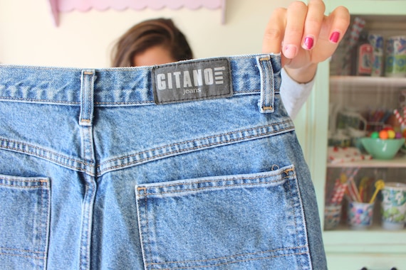 1980s GITANO Blue Jean Shorts....mini shorts. fitt
