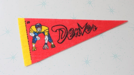 NOS 1960s Vintage DENVER Pennant Flag...university. College. | Etsy
