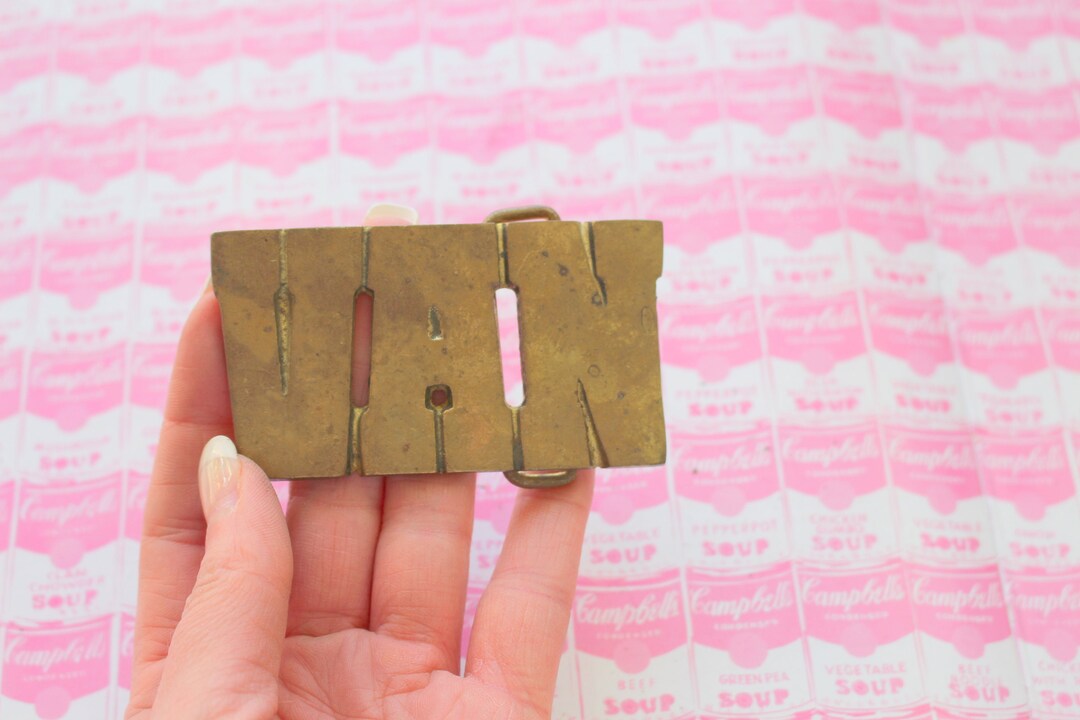 Vintage VAN Belt Buckle.....name Belt Buckle. Made in USA. Retro. Boho