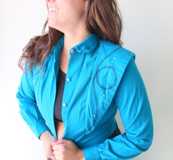 1970s BANJO Blue Jacket......western. blue jacket.