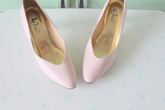 Vintage PINK LEATHER Fancy Heelssize 