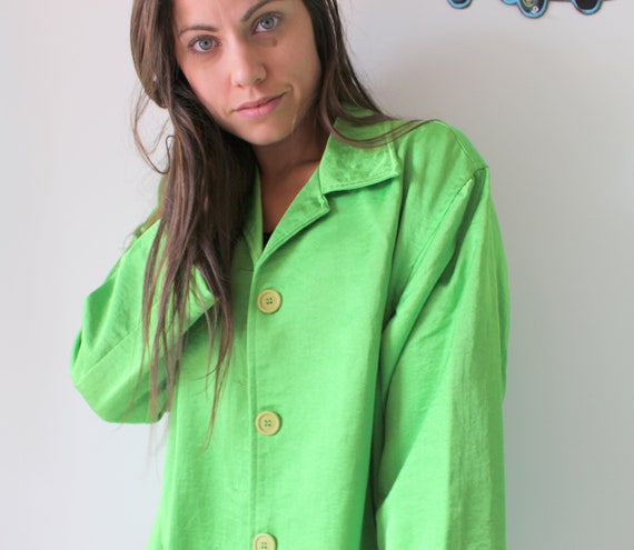 Vintage LIME Green Blazer Jacket..size small medi… - image 1
