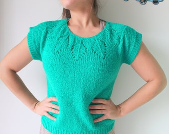 Vintage KELLY GREEN Mid Century Cardigan Sweater....size small. med. designer. knit. retro. mod. green sweater. teal. nautical. preppy. vest