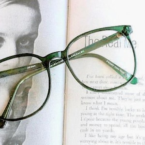 Vintage Brille Smaragdgrün: Übergroße Mod Style