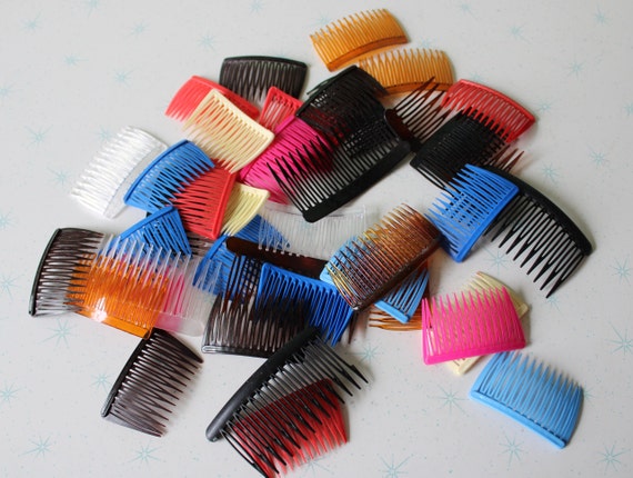 Vintage 80s Colorful Hair Comb Barrettes - Set of 6 - Etsy display picture 3
