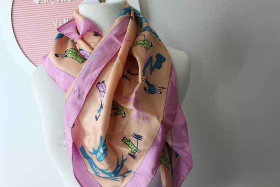 Vintage 1960s Retro Art Deco Scarf....groovy. 60s… - image 2