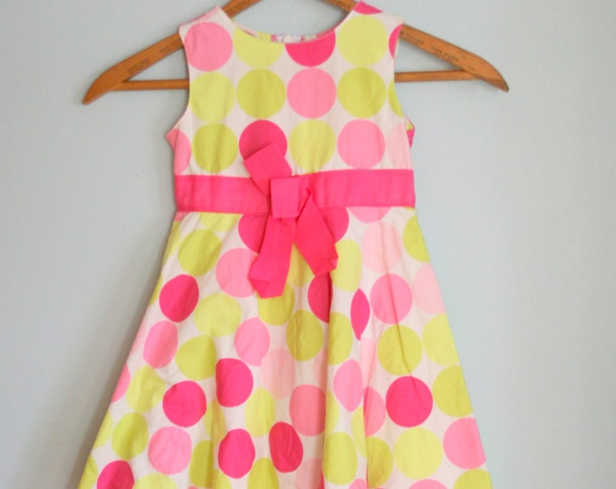 Vintage POLKA DOTS Girls Dress....size 2 Girls....kids. Children. Pink ...