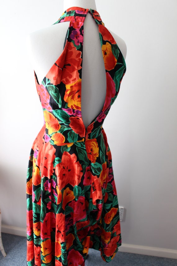 1970s Bright RETRO Chic FLORAL Dress...maxi dress… - image 7