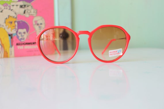 1980s RADICAL RED UV Sunglasses....retro. shades.… - image 1