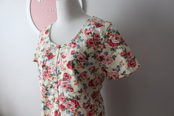 Vintage 1990s FLORAL Dress.....retro. 90s clothin… - image 8