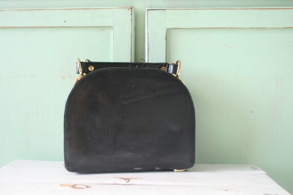 1960s MOD GIRL CLUTCH Purse.....glam.. black purs… - image 3