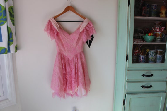 Vintage PINK LACE Ruffled Victorian Dream Dress..… - image 6