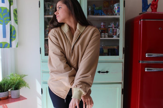 1970s 1980s Tan  RETRO Unisex Coat.1980s. rad. hi… - image 3