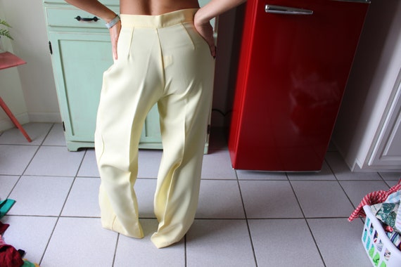 70s Vintage Yellow Pants....hipster. retro. hippi… - image 6