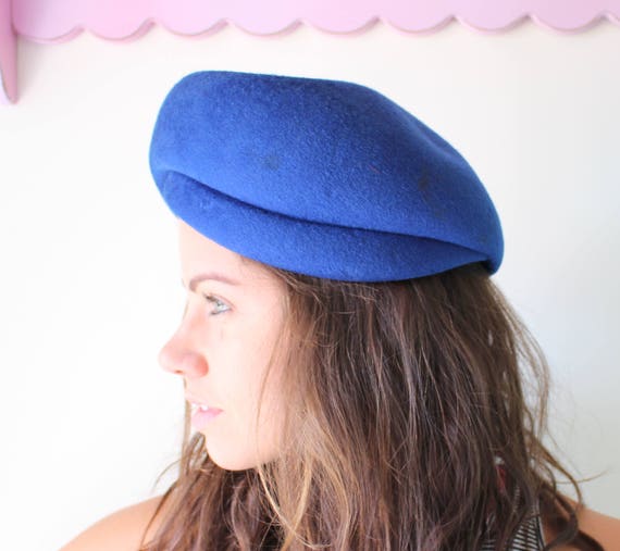 Vintage Mid Century Hat...furry hat. church. roya… - image 1