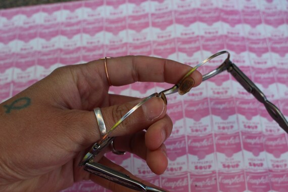 Vintage 1950s Cat Eye Glasses - Silver Frame Eyeg… - image 6