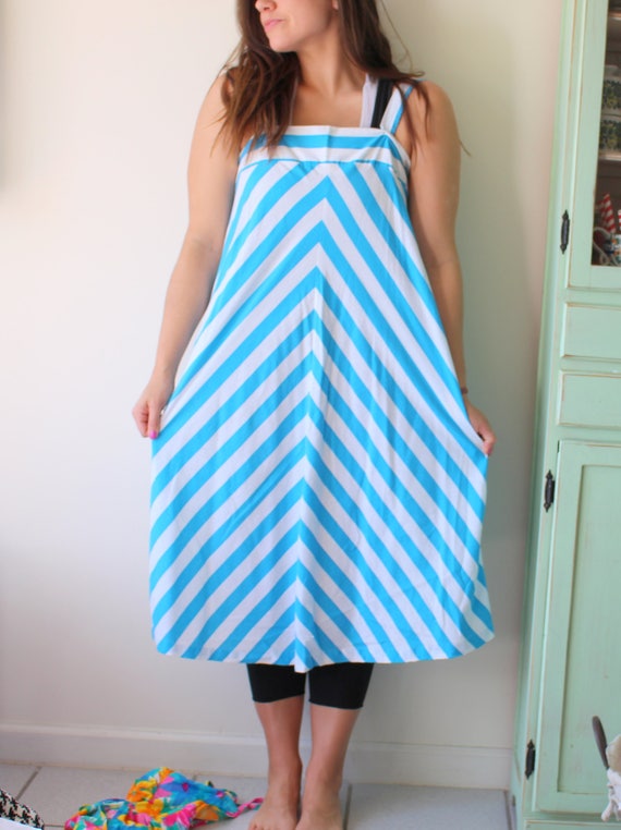 Vintage POSH STRIPES Dress....size small to medium