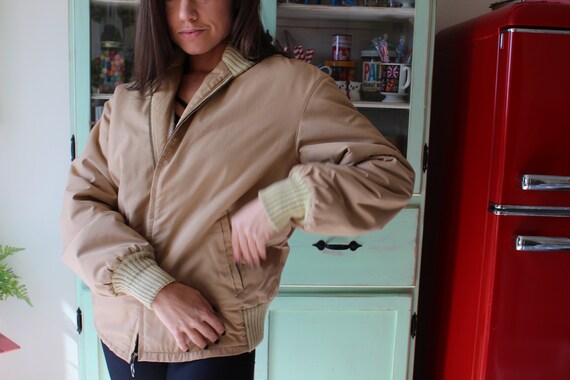 1970s 1980s Tan  RETRO Unisex Coat.1980s. rad. hi… - image 4