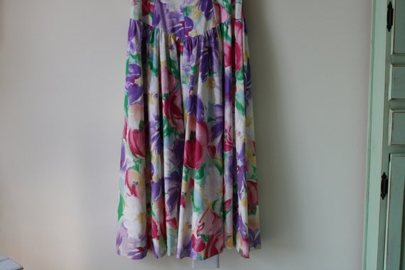 1980s Vintage DREAM FLORAL Garden Party Dress...s… - image 3