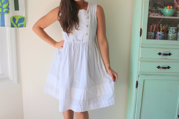 Vintage SAILOR Dress....mod. collared dress. sundr