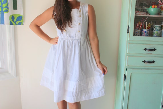 Vintage SAILOR Dress....mod. collared dress. sund… - image 1