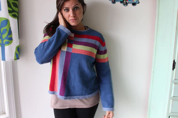 1980s RAINBOW Sweater...unicorn. colorful. bright… - image 2