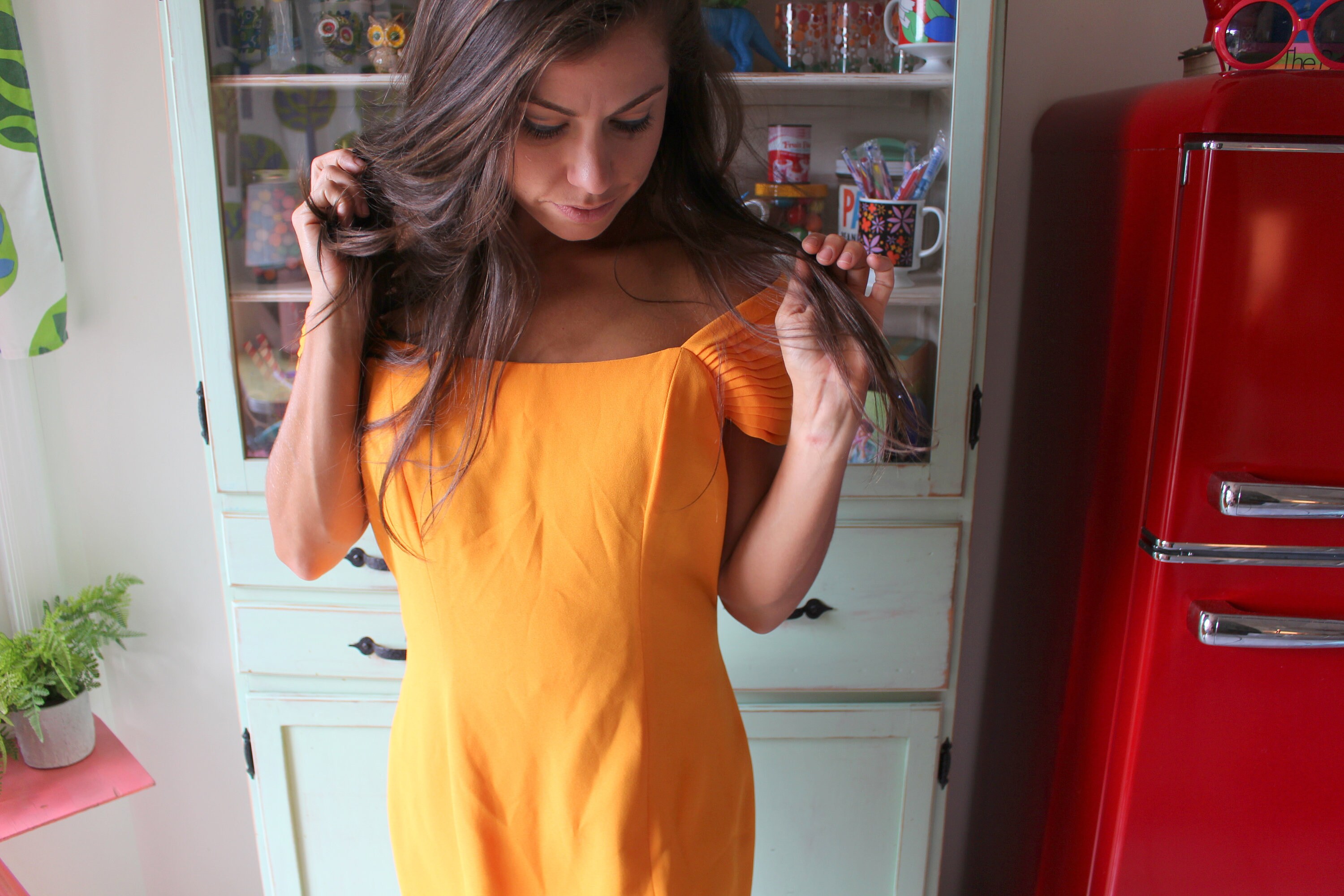Vintage MUSTARD Day Dress.size 